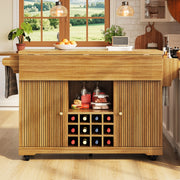 Carrello da cucina 142,5 x 80 x 95 cm marrone scuro – contenitori