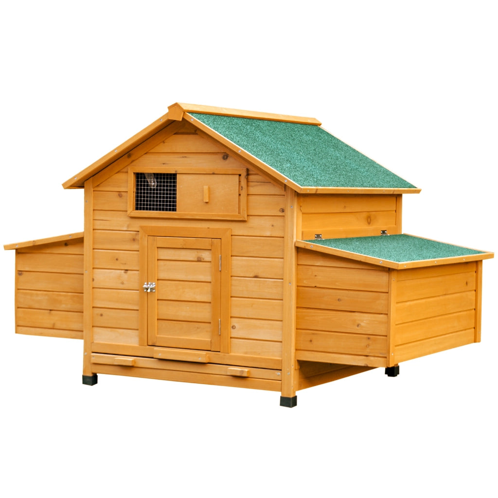 Pollaio per Galline da Giardino ¨C zephmum ¨C Legno Impermeabile 150x100x96.5 cm con 2 Cassetti e Nido