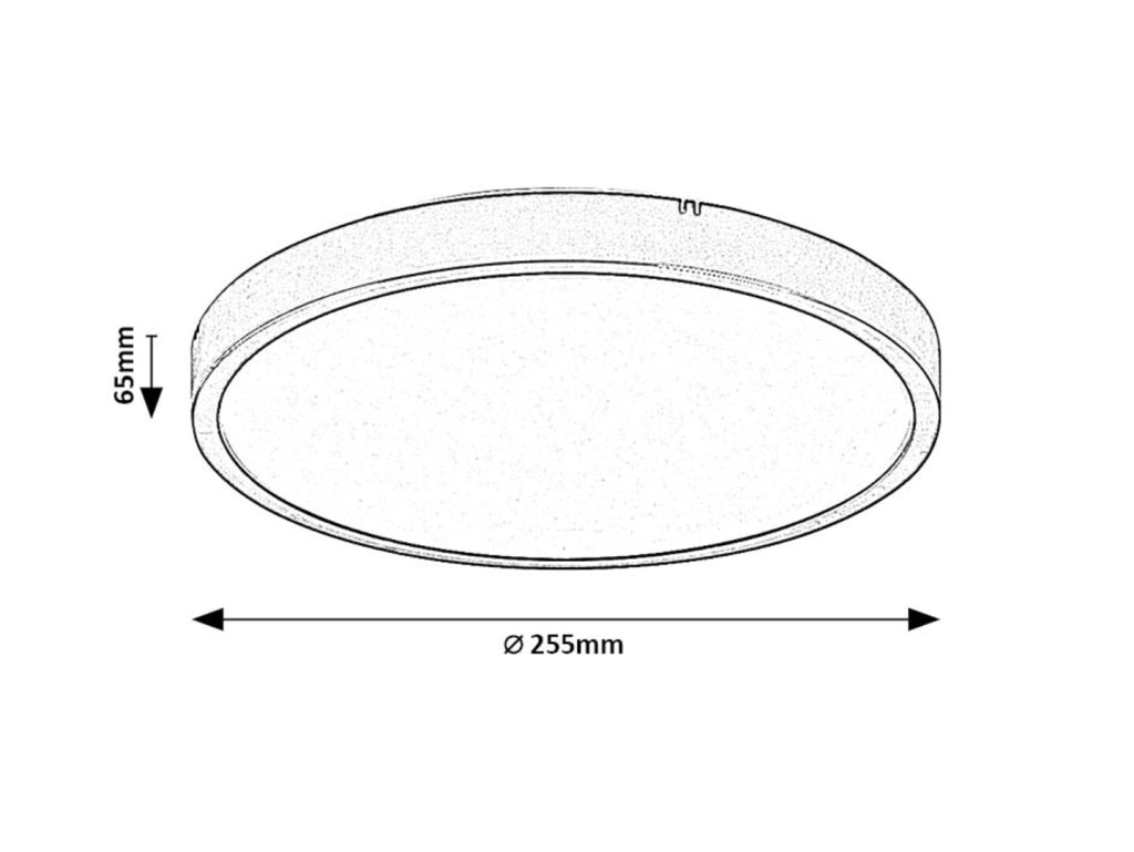 Plafoniera bagno LED tonda bianca 25cm IP44 12W Rabalux