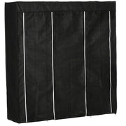 Armadio in tessuto con cerniera, 1 asta appendiabiti, 10 ripiani, 150x43x162,5 cm, tessuto non tessuto, salvaspazio e robusto.