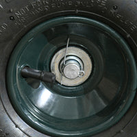 Carrello da Giardino 83x36.5x45-60 cm con Sedile Regolabile e Vassoio Inferiore in Acciaio e PP Verde Scuro