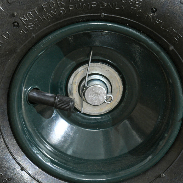 Carrello da Giardino 83x36.5x45-60 cm con Sedile Regolabile e Vassoio Inferiore in Acciaio e PP Verde Scuro