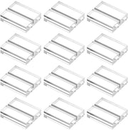 Tavoliere per carte da tavolo 12 pezzi - Materiale trasparente acrilico - Supporto stabile per stand - Per numeri da tavolo - Standard per carte da tavolo - Ideale per eventi - Supporto per carte da tavolo