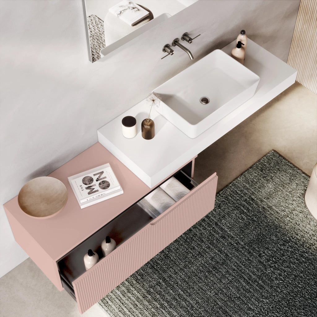 Composizione 4 pezzi VENERE bianco/rosa cipria