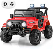 12V Macchina Elettrica per Bambini, Auto per Bambini con Telecomando Porta USB Musica e Luci, Avvio lento, Velocità Regolabile 1-5 km/h, per Bambini 3 Anni+ (Rosso)