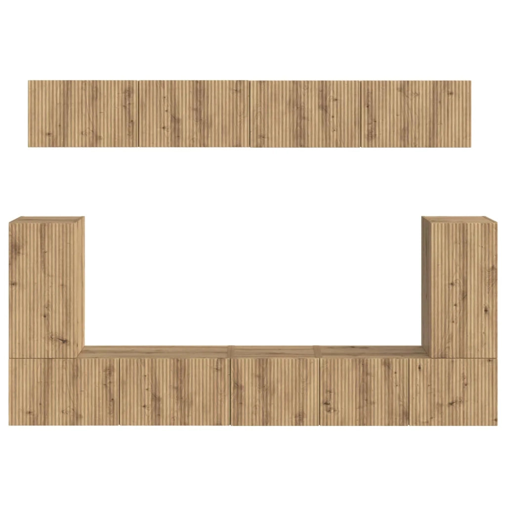 Set mobile TV 5 pcs Rovere artigianale Legno multistrato 3409095
