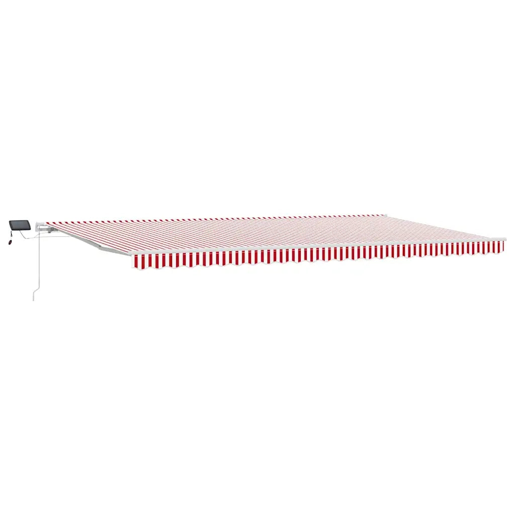 Tenda Retrattile Rosso e Bianco 600 × 350 cm Tessuto e acciaio 3331718