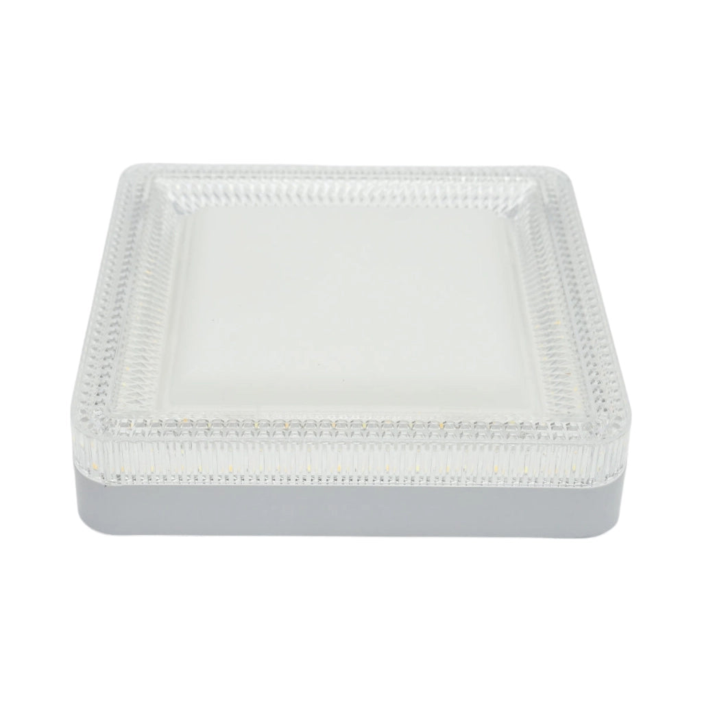 Plafoniera LED 24W, 220V, luce regolabile 3CCT 3000K/4000K/6500K, corpo quadrato 180x180x40mm, IP20