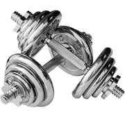 Trade Shop - Coppia Manubri Dumbbell Componibili Tot 20 Kg Pesi Palestra Fitness Bodybuilding -