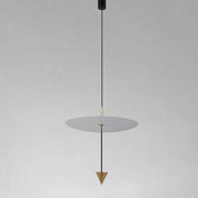 Trade Shop - Lampadario A Sospensione Lampada 18w Luce Led 6500k Disco Bianco ø42cm Cono Oro 33085 -