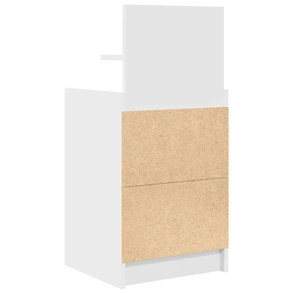 Comodino con 2 Cassetti Bianco 38x34x80 cm 861355