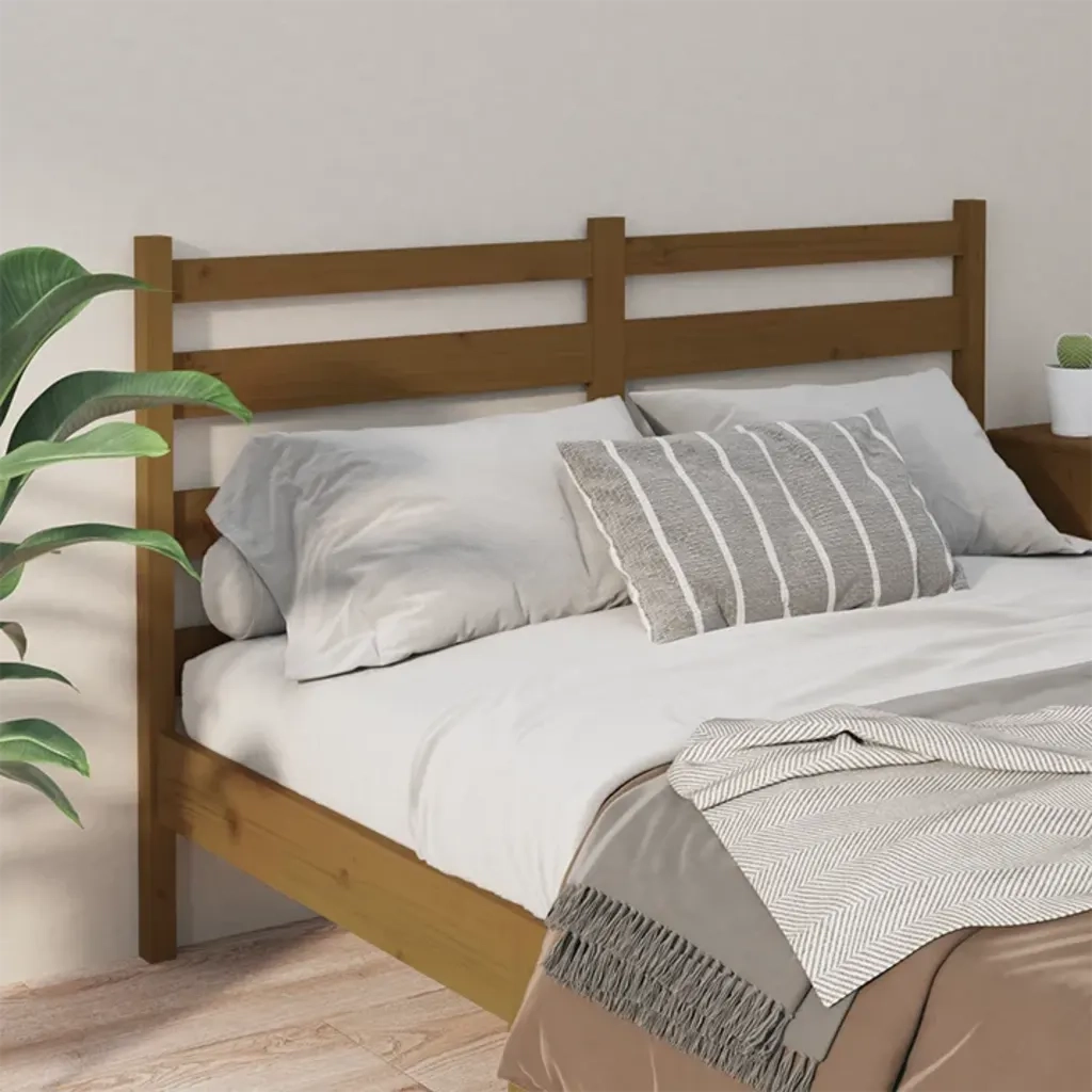 Testiera | Testata per Letto ambra 126x4x100 cm in Legno di Pino