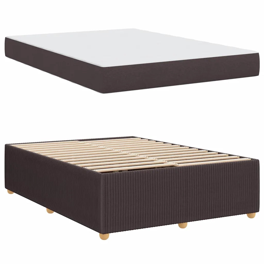 vidaXL Struttura letto con materasso Marrone scuro 160 x 200 cm