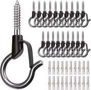 Set di 20 Q-Hanger, Hanger per decorazioni natalizie con Easy Release Outdoor, Fairy Lights per esterno, lampade da tavolo, lampade per garage, lampade per festa, sicure, design innovativo