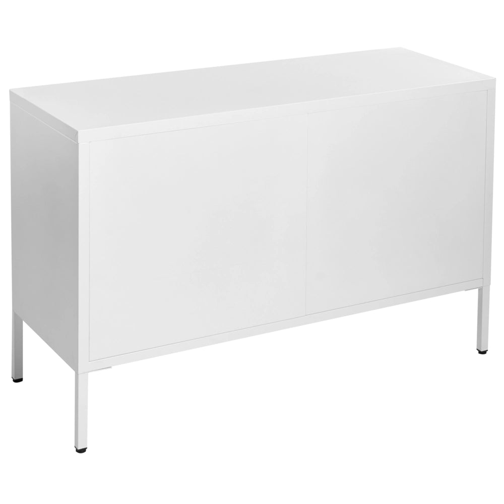 Credenza a 2 ante in acciaio bianco Mobili per ufficio a casa Ripiani per gambe Design industriale
