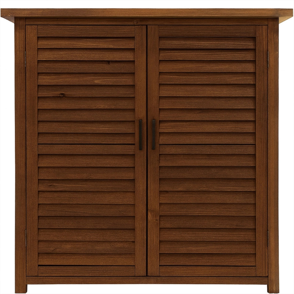 Arborea - Armadietto da Giardino 87x96,5x46,5 cm 2 Ante in Legno di Abete per Attrezzi