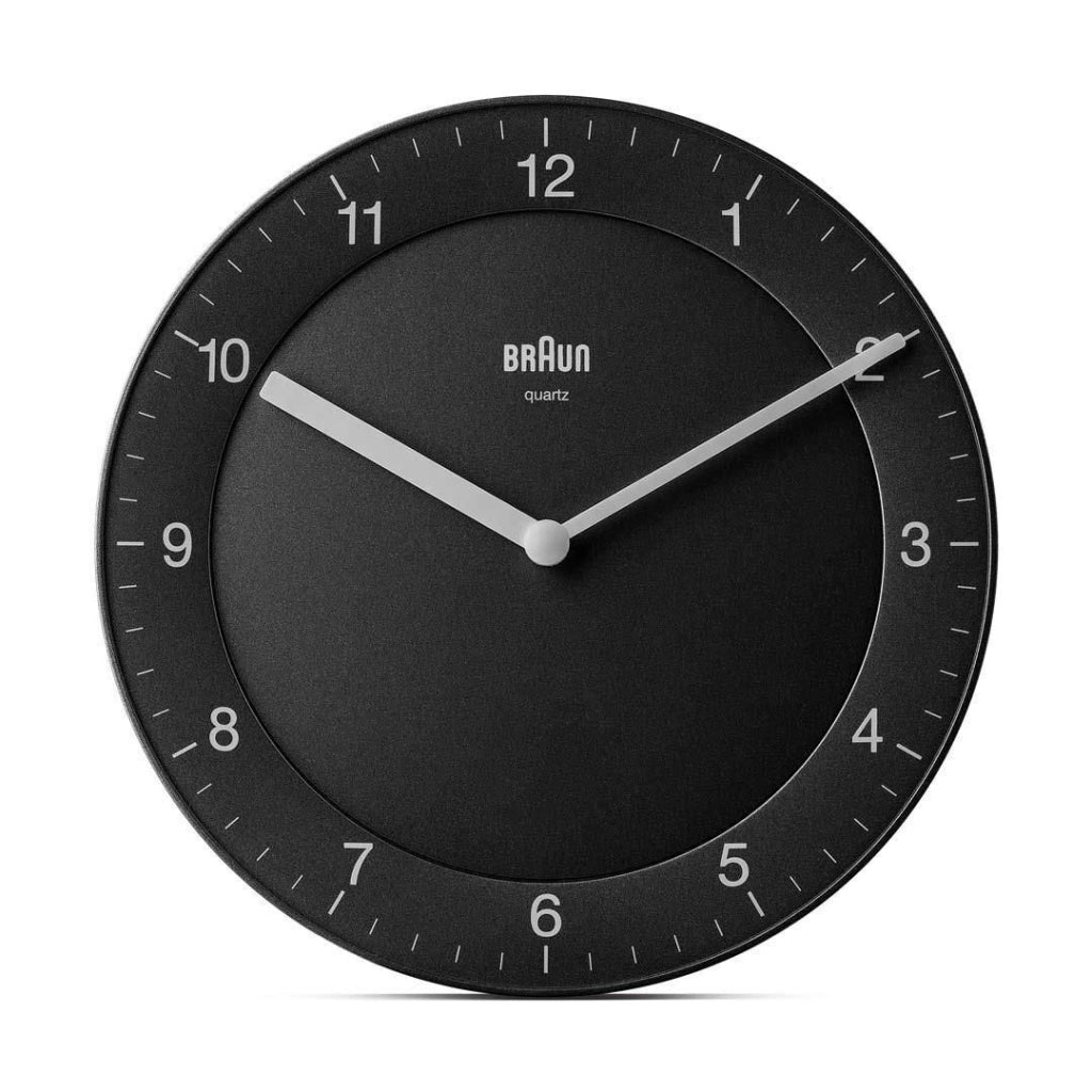BRAUN 67076 BC 06 B Orologio da Parete al Quarzo Forma Circolare Quadrante Nero colore Nero