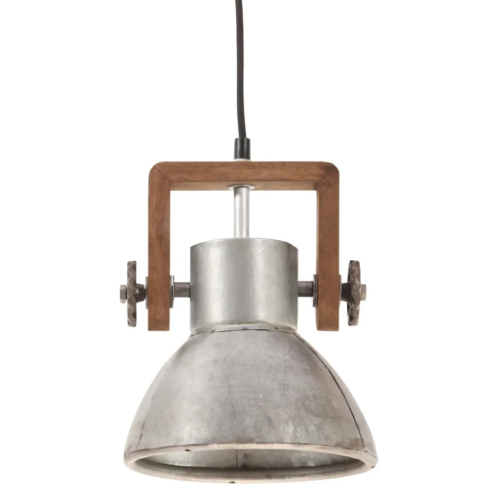 Lampada a Sospensione Industriale 25 W Argento Rotonda 19cm E27 320531