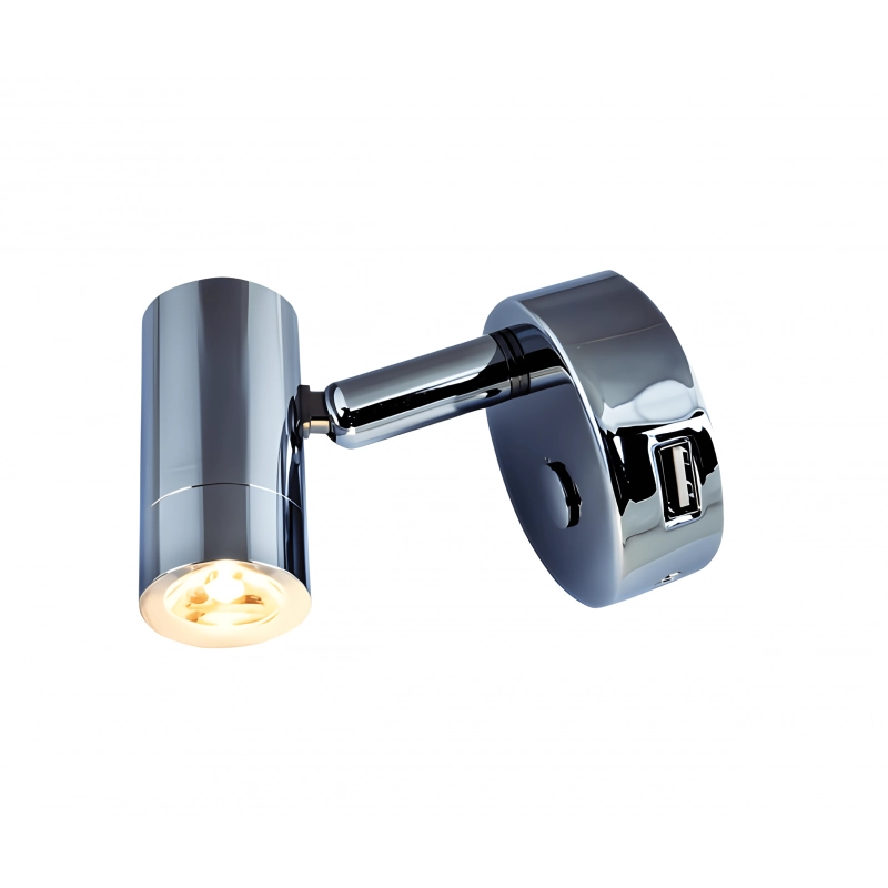 FARETTO TESTALETTTO CON PRESA USB HEADLAMP LED WITH USB SOCKET