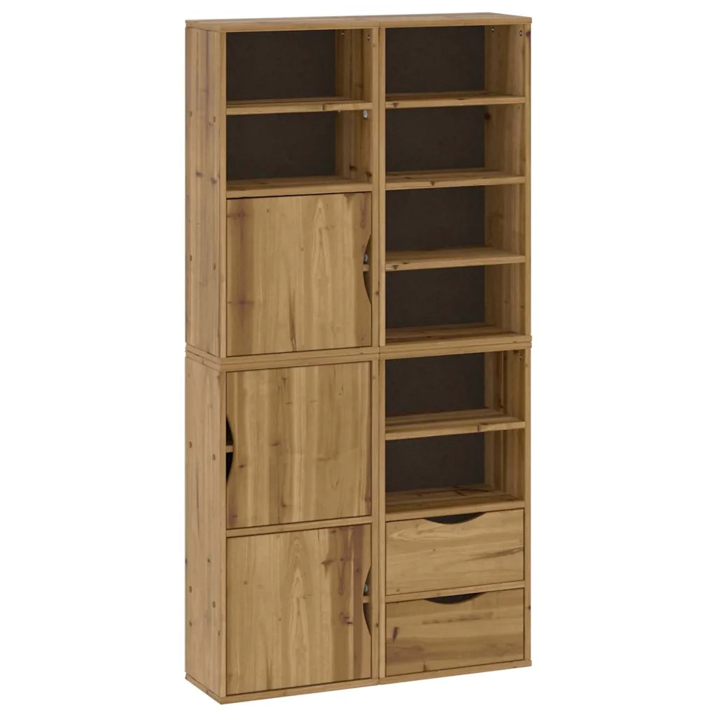 Armadietti Laterali 4 pz ODDA 40x24x79 cm Legno Massello Pino 3365352