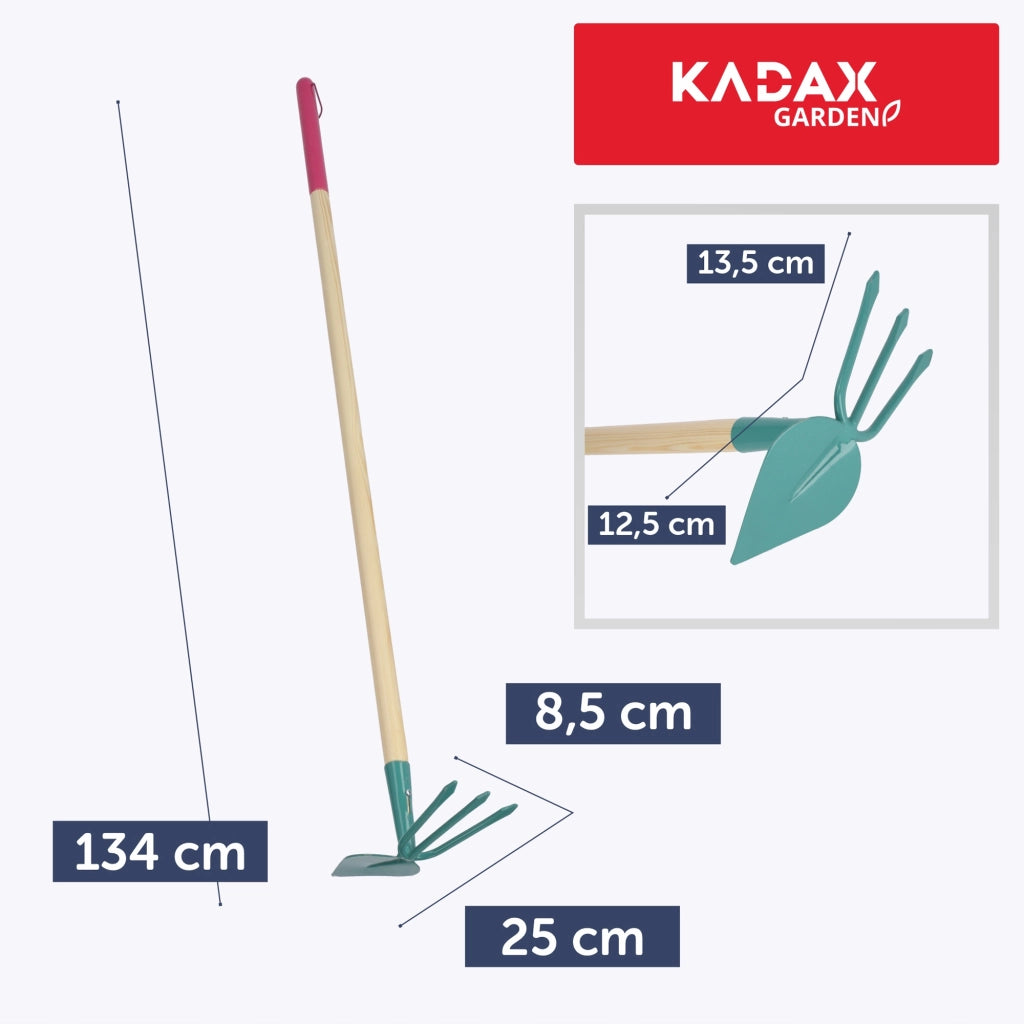 Zappa da giardino KADAX per scavare con forca 8,5 cm, da donna, 134 cm