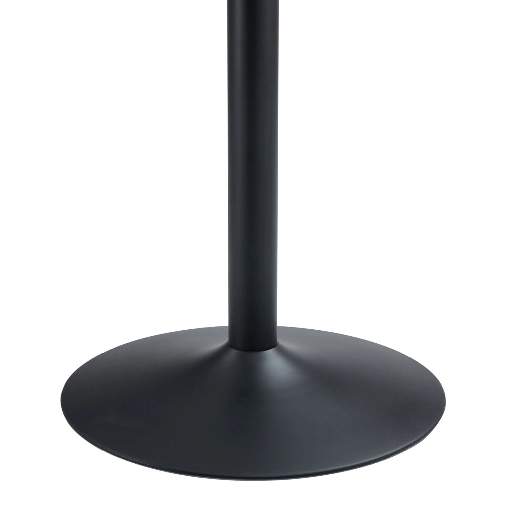Tavolo da bar rotondo 85 cm in vetro temperato e metallo