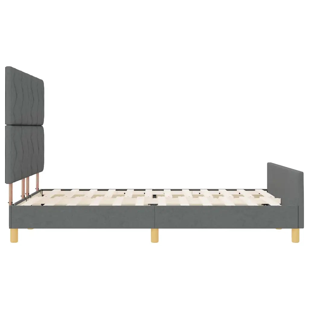 Struttura del letto Grigio scuro 160 x 200 cm Tessuto 3344817