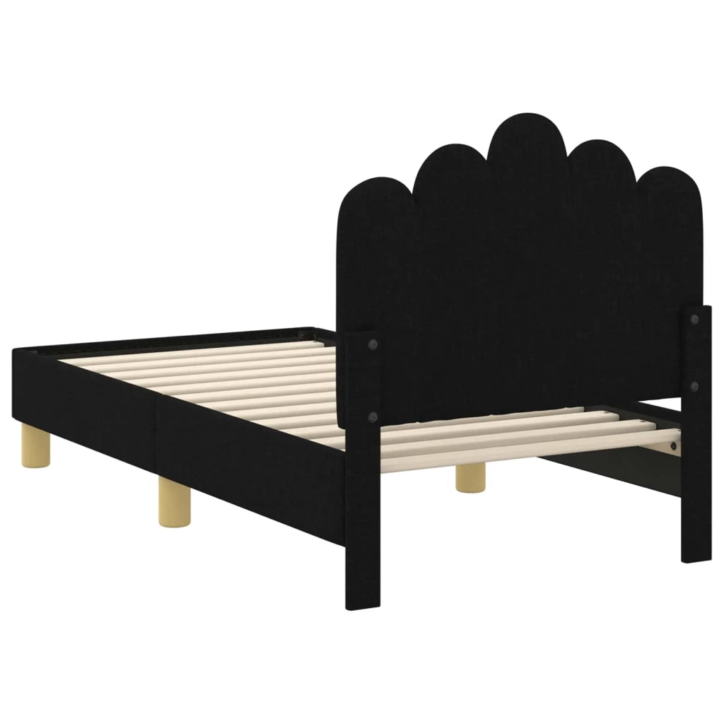Letto singolo | Letto per adulti | Struttura letto per bambini con testata Nero 70 x 140 cm