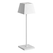 SIESTA Lampada da tavolo portatile LED 2,2W IP54 CCT 2700-3000K dimmerabile touch - Struttura in alluminio pressofuso - Colore Bianco