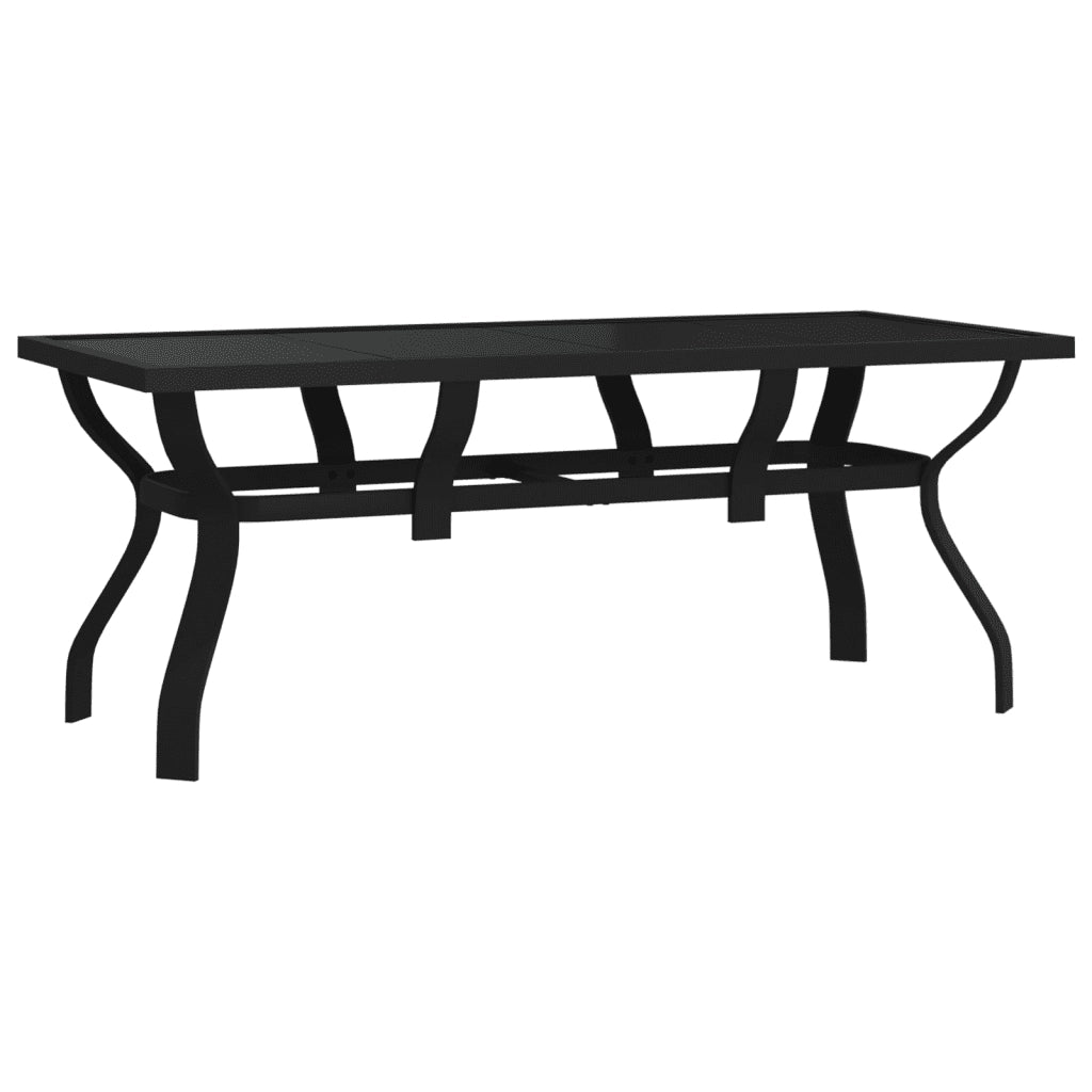 Set Mobili da Pranzo per Giardino 9 pz Nero 3095974