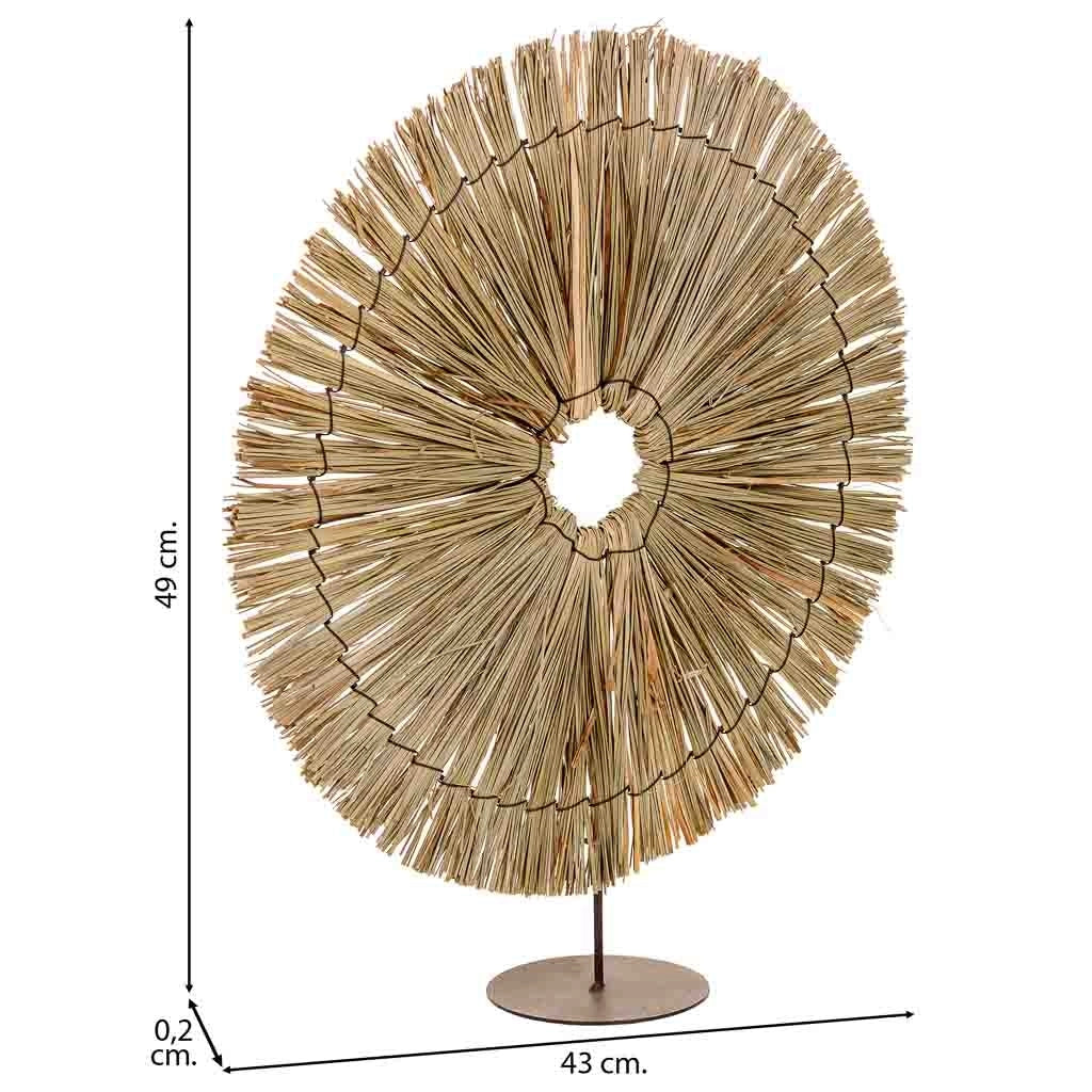 Figura decorativa in fibra naturale marrone 43x02x49h