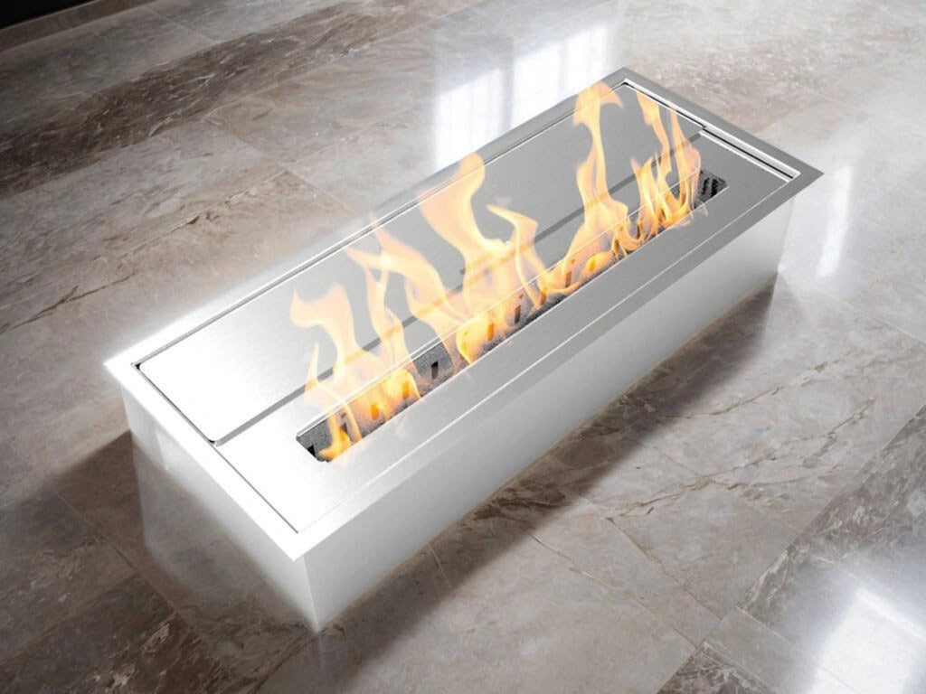 Bruciatore Arosio, Fornello, Elemento riscaldante, Inceneritore, Made in Italy, 19x46 h10 cm, Argento