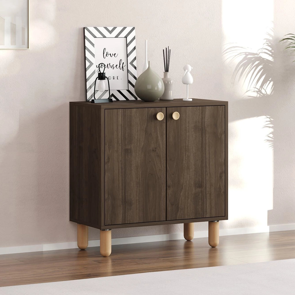 Madia Pontida, Credenza un Ripiano, 72x36x73h cm Marrone Noce