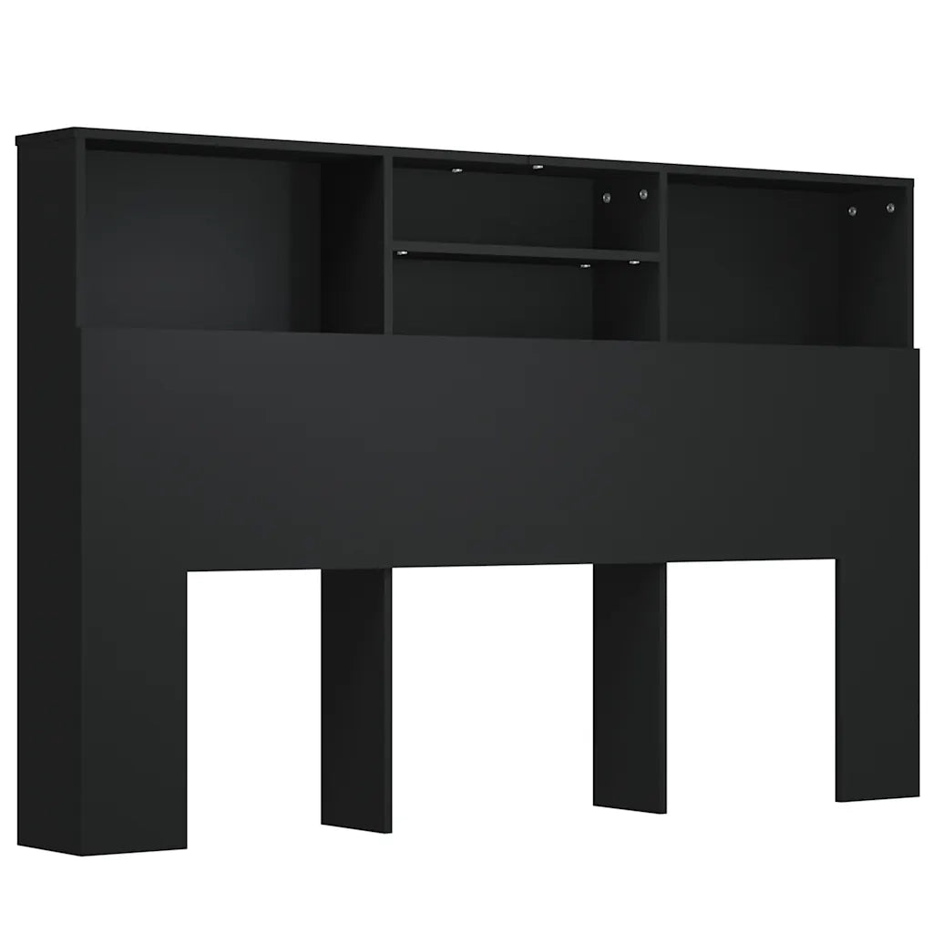 Testiera con Contenitore-Testata del letto Nero 160x19x103,5 cm