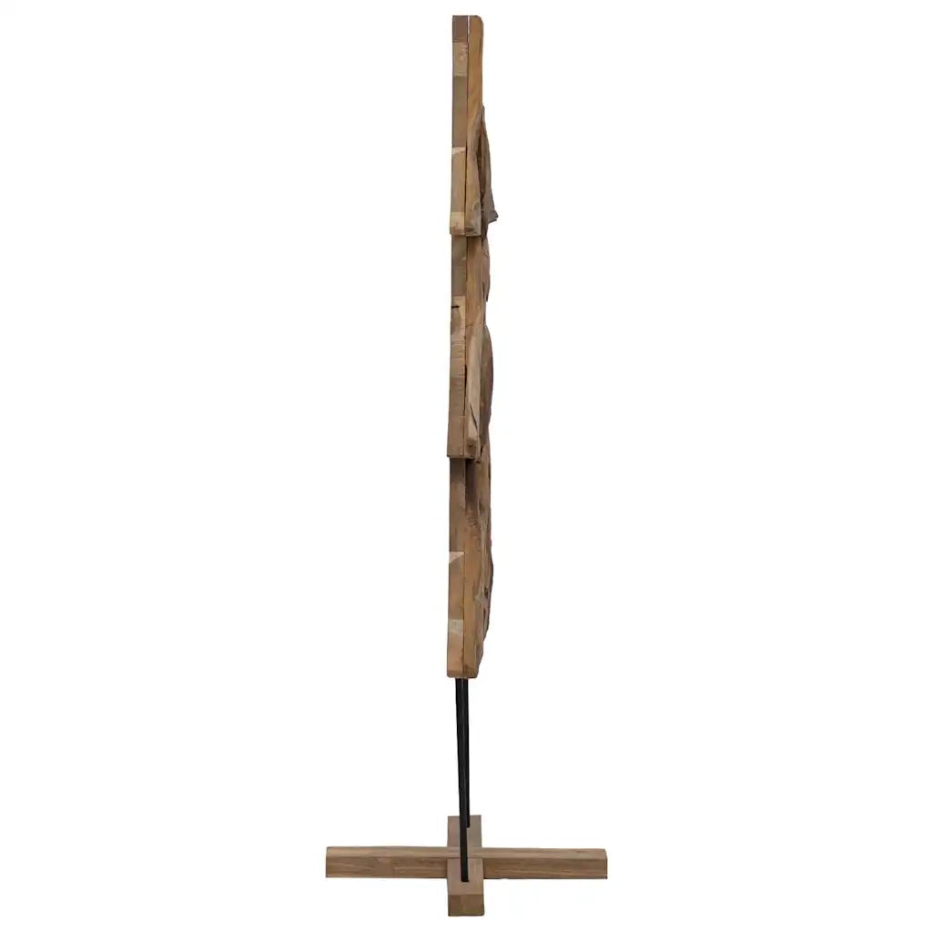 Albero di Natale | Decorazioni natalizie Marrone 90 cm Legno massello di teak