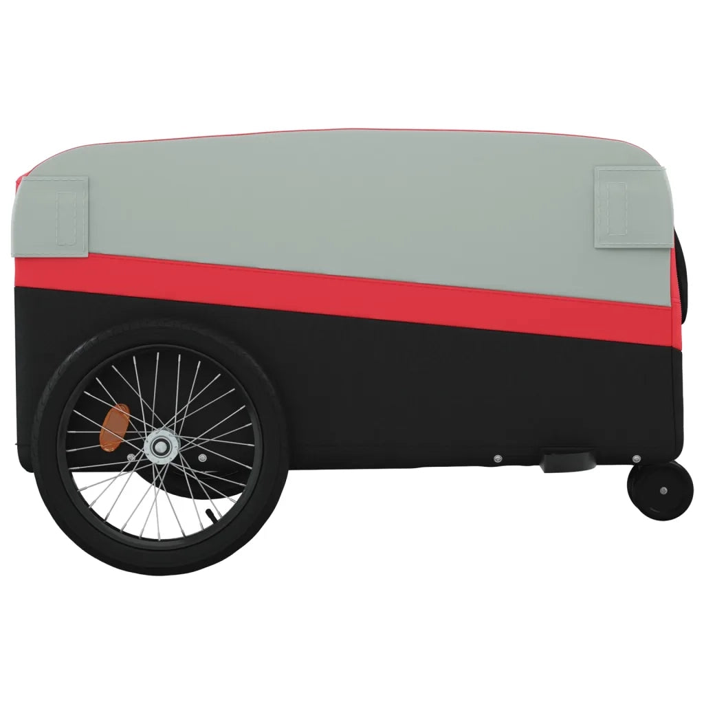 Rimorchio da Bici Nero e Rosso 45 kg in Ferro CFW1038711
