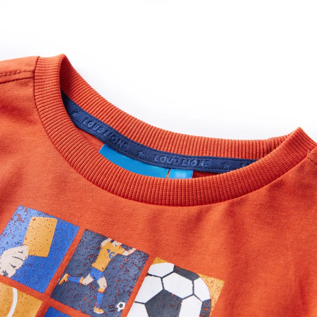 Maglietta Bambino Maniche Lunghe Arancione 116cod mxl 117235