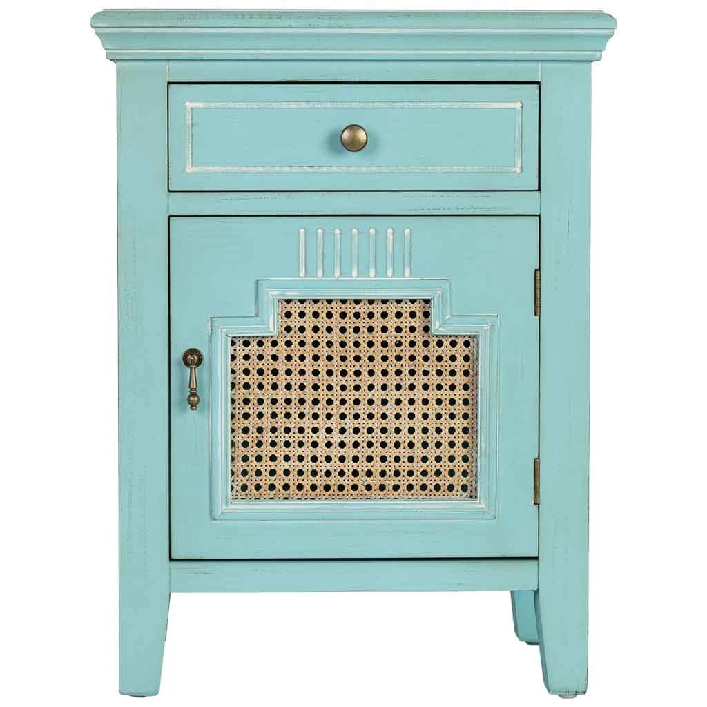 Comodino in legno con 1 anta e 1 cassetto 50x36x66,5h cm
