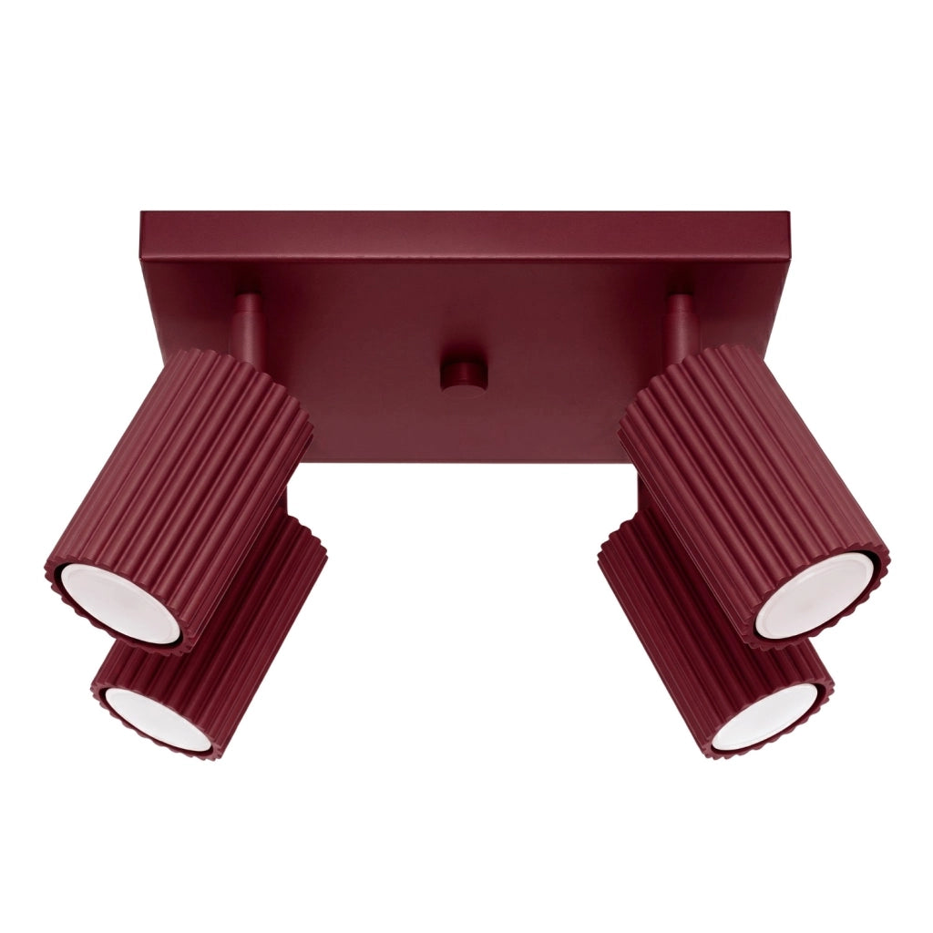 Plafoniera KARBON 4 bordeaux
