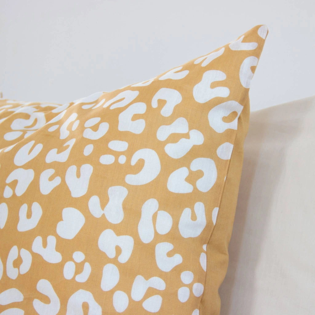 Set biancheria da letto in cotone reversibile con stampa leopardata