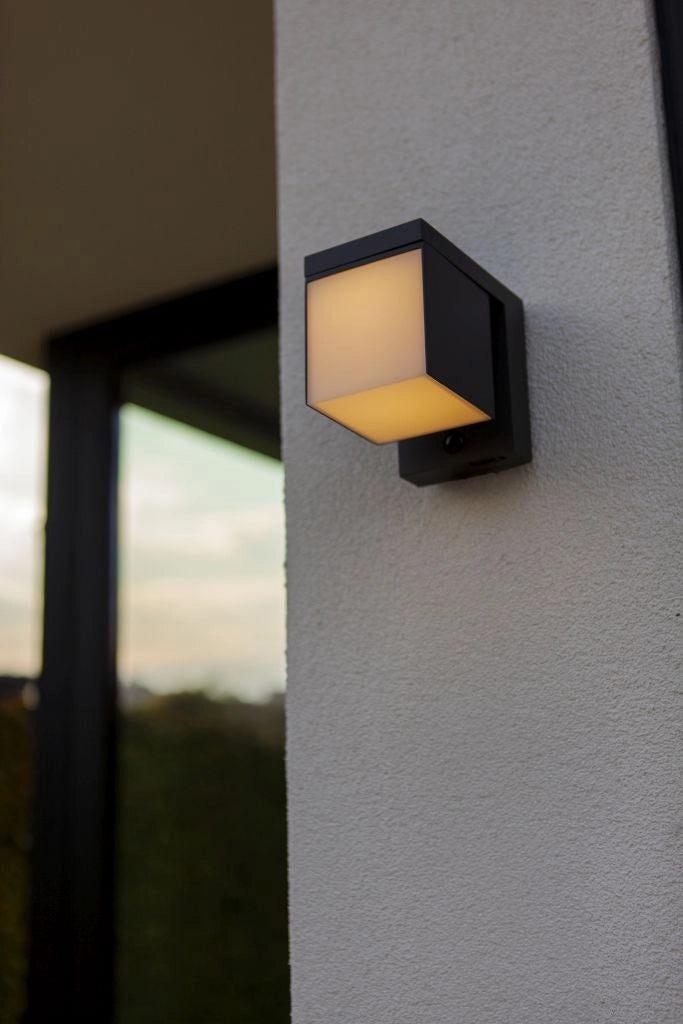 Applique esterno LED 9,5W ibrida solare sensore Lutec