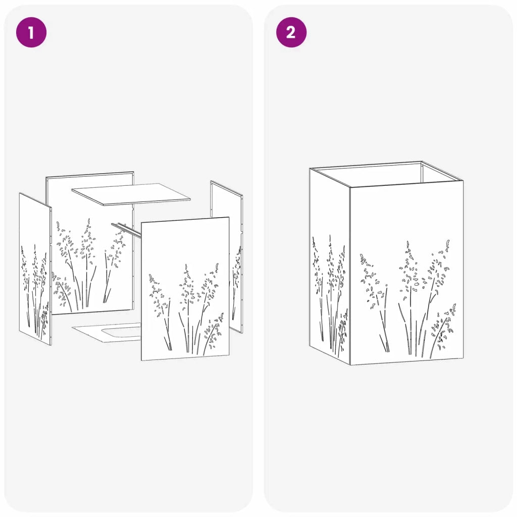 Vaso da giardino 2 pz Antracite 50 x 50 x 75 cm 8005769