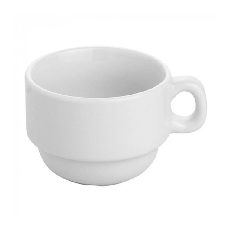Tazza caffe' roma 8 cl impilabile porcellana saturnia * acquisto minimo confezione 12 pezzi *