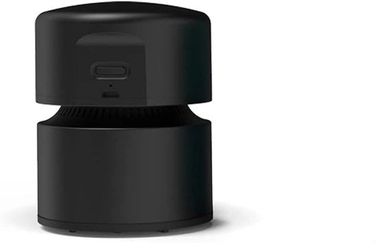 Mini aspiratore per ufficio - Mini aspiratore per ufficio, risparmio energetico - Fino a 400 minuti di durata batteria - Progettazione a rotazione 360° senza fili - Adatto per tastiere/casa/ufficio - nero - 10,5 x 8 cm