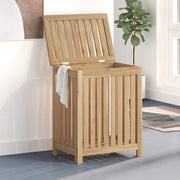 Cesto del Bucato 50x35x60 cm in Legno Massello di Teak 340759