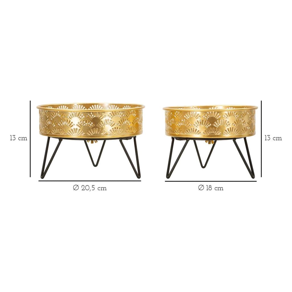 MaeHon, Vaso set 2 Vasi, Portavasi Rimovibili, oro