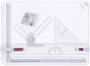 Tavolo da disegno A3 - Progettazione Ergonomica - Multifunzionale - Movimento parallelo - Accessori per disegno tecnico - Fermo carta rapido - Scrivania da disegno