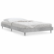Letto singolo | Letto per adulti | Giroletto Grigio Cemento 90x200 cm in Legno Multistrato
