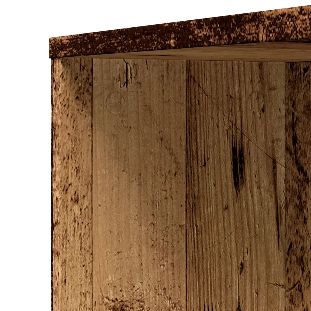 Armadietto da Bagno Stretto con Ruote Rovere Antico Truciolato 855302