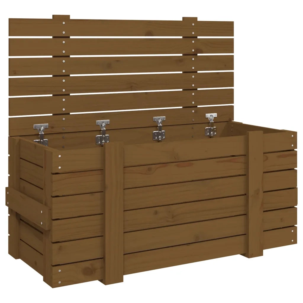 Contenitore Portaoggetti ambra 91x40,5x42cm Legno Massello Pino 825001